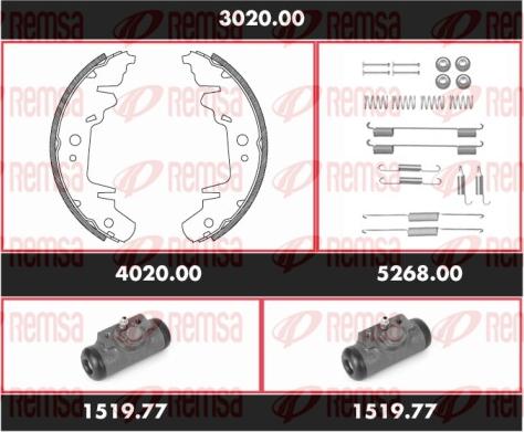 Remsa 3020.00 - Jeu de mâchoires de frein cwaw.fr