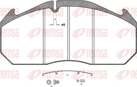 Remsa JCA 506.31 - Kit de plaquettes de frein, frein à disque cwaw.fr