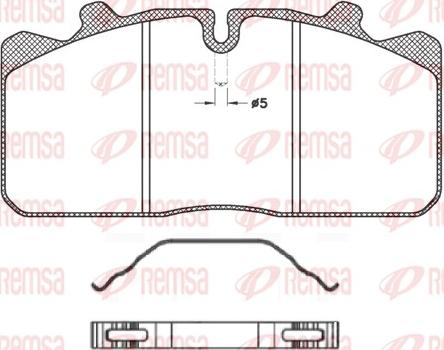 Remsa JCA 658.00 - Kit de plaquettes de frein, frein à disque cwaw.fr