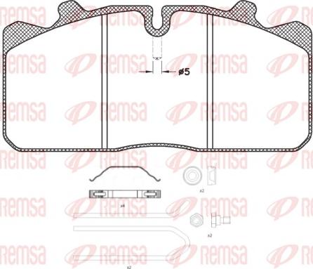 Remsa JCA 658.30 - Kit de plaquettes de frein, frein à disque cwaw.fr