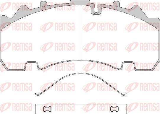 Remsa JCA 1554.00 - Kit de plaquettes de frein, frein à disque cwaw.fr