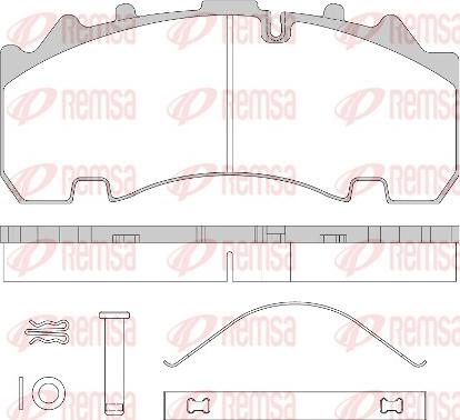 Remsa JCA 1554.80 - Kit de plaquettes de frein, frein à disque cwaw.fr