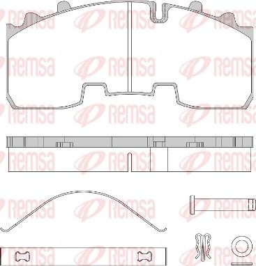 Remsa JCA 1556.80 - Kit de plaquettes de frein, frein à disque cwaw.fr