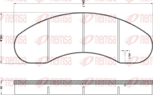 Remsa JCA 1022 - Kit de plaquettes de frein, frein à disque cwaw.fr