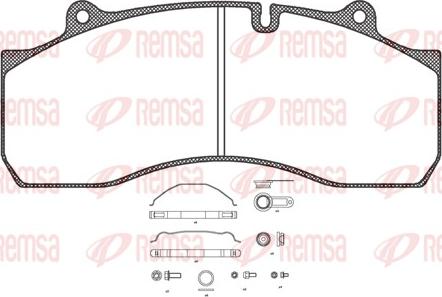 Remsa JCA 1073.80 - Kit de plaquettes de frein, frein à disque cwaw.fr