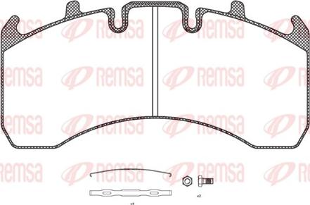 Remsa JCA 1156.00 - Kit de plaquettes de frein, frein à disque cwaw.fr