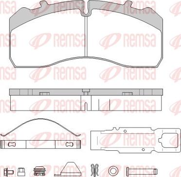 Remsa JCA 1846.80 - Kit de plaquettes de frein, frein à disque cwaw.fr