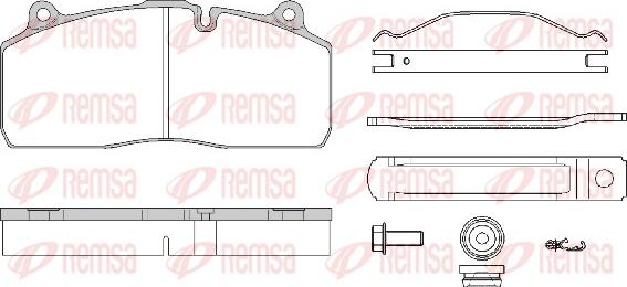 Remsa JCA 1316.80 - Kit de plaquettes de frein, frein à disque cwaw.fr