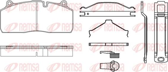 Remsa JCA 1316.81 - Kit de plaquettes de frein, frein à disque cwaw.fr