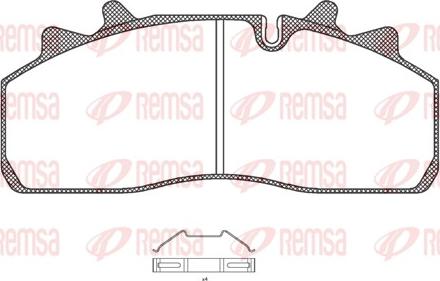 Remsa JCA 1254.00 - Kit de plaquettes de frein, frein à disque cwaw.fr