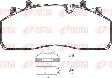 Remsa JCA 1254.80 - Kit de plaquettes de frein, frein à disque cwaw.fr