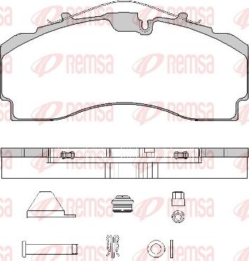 Remsa JCA 1704.80 - Kit de plaquettes de frein, frein à disque cwaw.fr