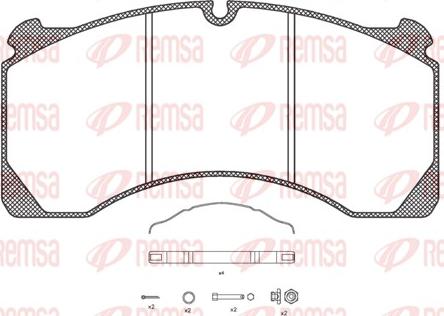 Remsa JCA 847.80 - Kit de plaquettes de frein, frein à disque cwaw.fr