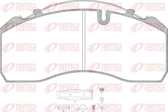 Remsa JCA 814.80 - Kit de plaquettes de frein, frein à disque cwaw.fr