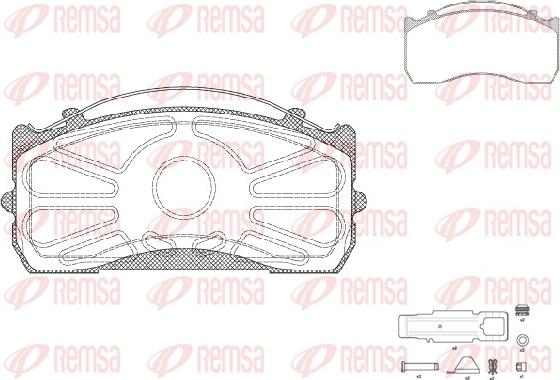 Remsa JCA 815.80 - Kit de plaquettes de frein, frein à disque cwaw.fr