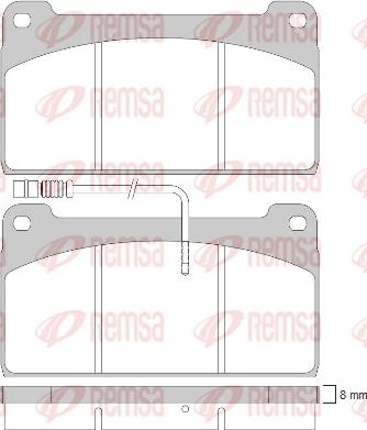 Remsa JCA 823.40 - Kit de plaquettes de frein, frein à disque cwaw.fr