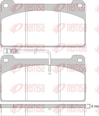 Remsa JCA 823.41 - Kit de plaquettes de frein, frein à disque cwaw.fr