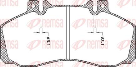 Remsa JCA 245.00 - Kit de plaquettes de frein, frein à disque cwaw.fr