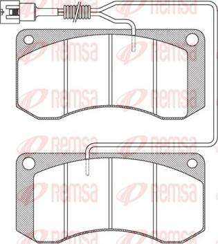 Remsa JCA 258.41 - Kit de plaquettes de frein, frein à disque cwaw.fr