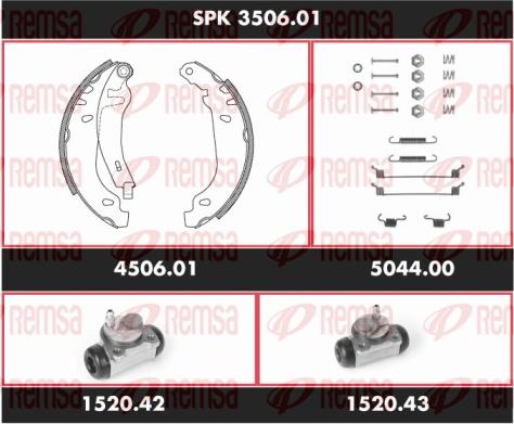 Remsa SPK 3506.01 - Jeu de mâchoires de frein cwaw.fr