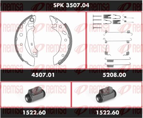 Remsa SPK 3507.04 - Jeu de mâchoires de frein cwaw.fr