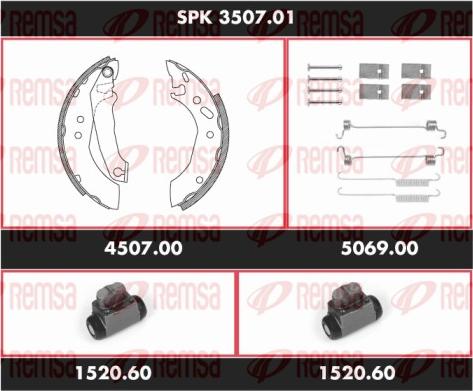 Remsa SPK 3507.01 - Jeu de mâchoires de frein cwaw.fr