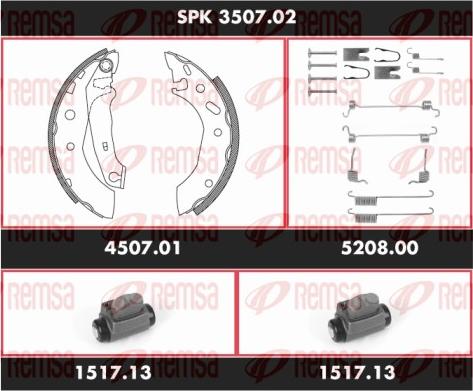 Remsa SPK 3507.02 - Jeu de mâchoires de frein cwaw.fr