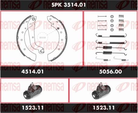 Remsa SPK 3514.01 - Jeu de mâchoires de frein cwaw.fr