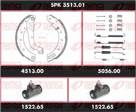 Remsa SPK 3513.01 - Jeu de mâchoires de frein cwaw.fr