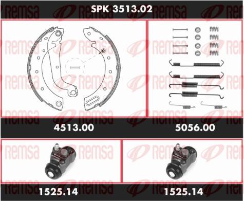 Remsa SPK 3513.02 - Jeu de mâchoires de frein cwaw.fr