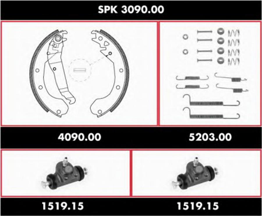 Remsa SPK 3090.00 - Jeu de mâchoires de frein cwaw.fr