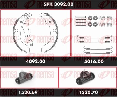 Remsa SPK 3092.00 - Jeu de mâchoires de frein cwaw.fr