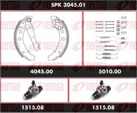 Remsa SPK 3045.01 - Jeu de mâchoires de frein cwaw.fr