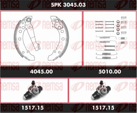 Remsa SPK 3045.03 - Jeu de mâchoires de frein cwaw.fr