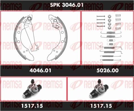 Remsa SPK 3046.01 - Jeu de mâchoires de frein cwaw.fr