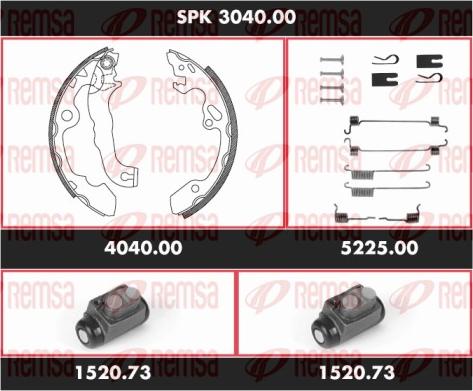 Remsa SPK 3040.00 - Jeu de mâchoires de frein cwaw.fr