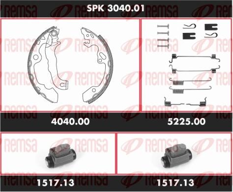 Remsa SPK 3040.01 - Jeu de mâchoires de frein cwaw.fr