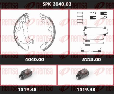 Remsa SPK 3040.03 - Jeu de mâchoires de frein cwaw.fr