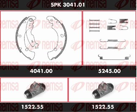 Remsa SPK 3041.01 - Jeu de mâchoires de frein cwaw.fr