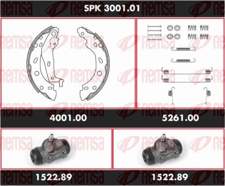 Remsa SPK 3001.01 - Jeu de mâchoires de frein cwaw.fr