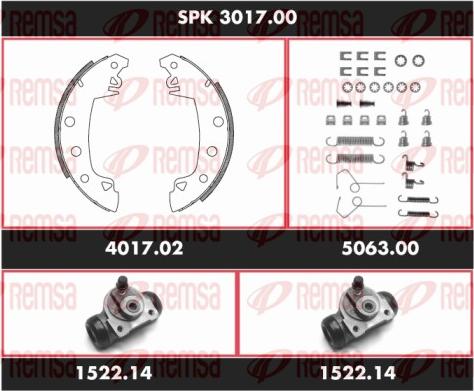 Remsa SPK 3017.00 - Jeu de mâchoires de frein cwaw.fr