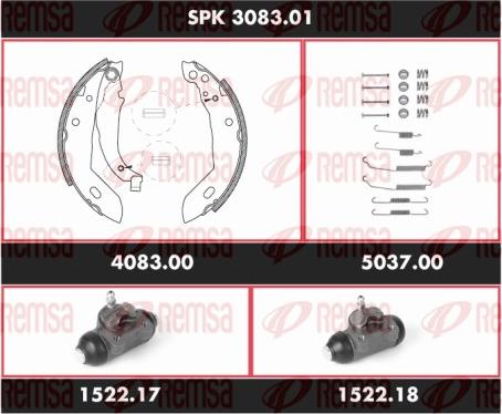 Remsa SPK 3083.01 - Jeu de mâchoires de frein cwaw.fr