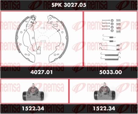 Remsa SPK 3027.05 - Jeu de mâchoires de frein cwaw.fr