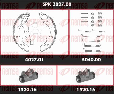 Remsa SPK 3027.00 - Jeu de mâchoires de frein cwaw.fr