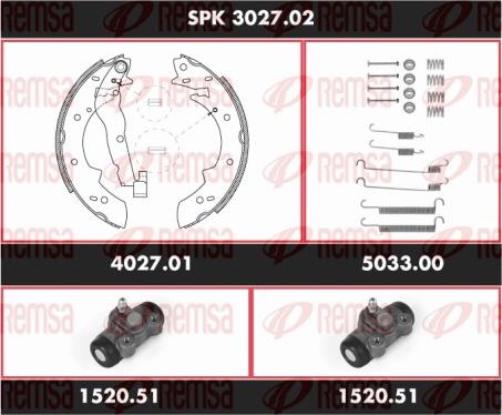 Remsa SPK 3027.02 - Jeu de mâchoires de frein cwaw.fr