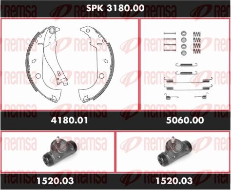 Remsa SPK 3180.00 - Jeu de mâchoires de frein cwaw.fr