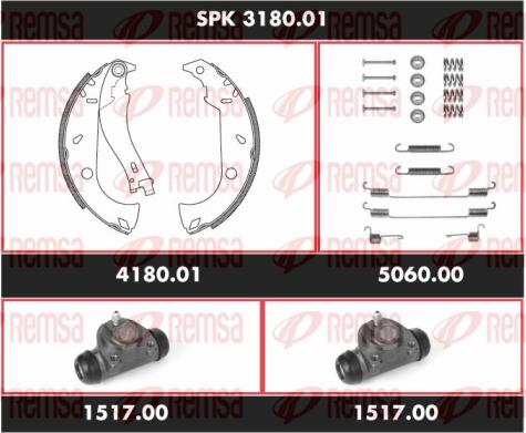 Remsa SPK 3180.01 - Jeu de mâchoires de frein cwaw.fr