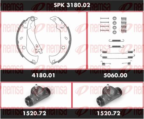 Remsa SPK 3180.02 - Jeu de mâchoires de frein cwaw.fr