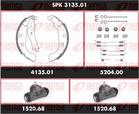 Remsa SPK 3135.01 - Jeu de mâchoires de frein cwaw.fr