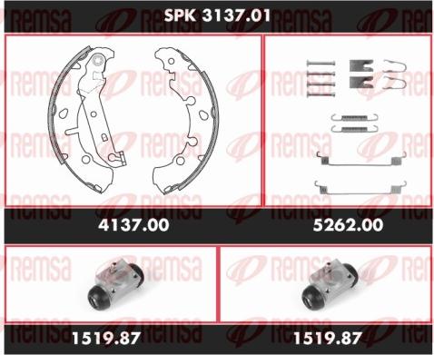 Remsa SPK 3137.01 - Jeu de mâchoires de frein cwaw.fr